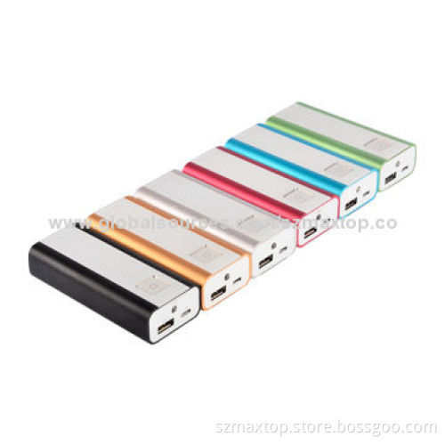 Power Bank for Smartphone, 5200mAh (2600x2), Aluminum-magnesium Alloy, with LED Lighting